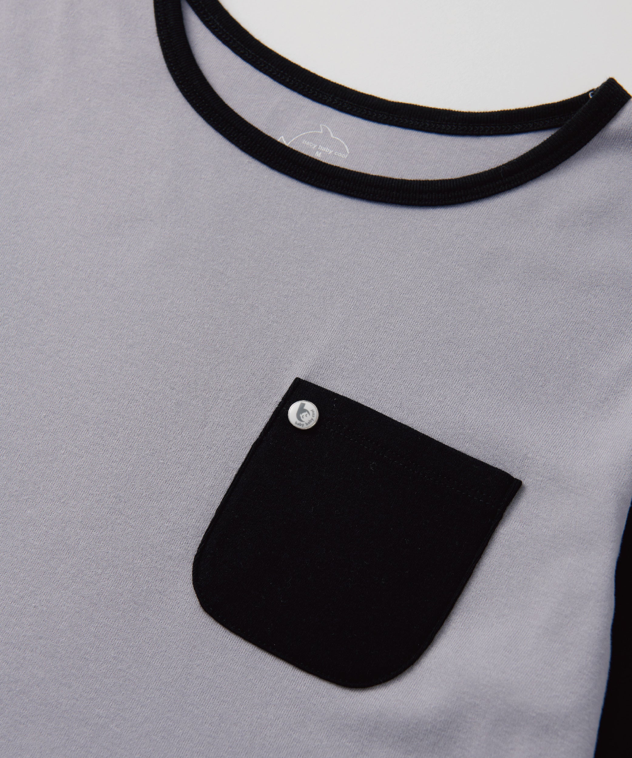 Basic | 成人 100%有機棉居家套組-女士(黑灰) | 拼接 | 100% 有機棉