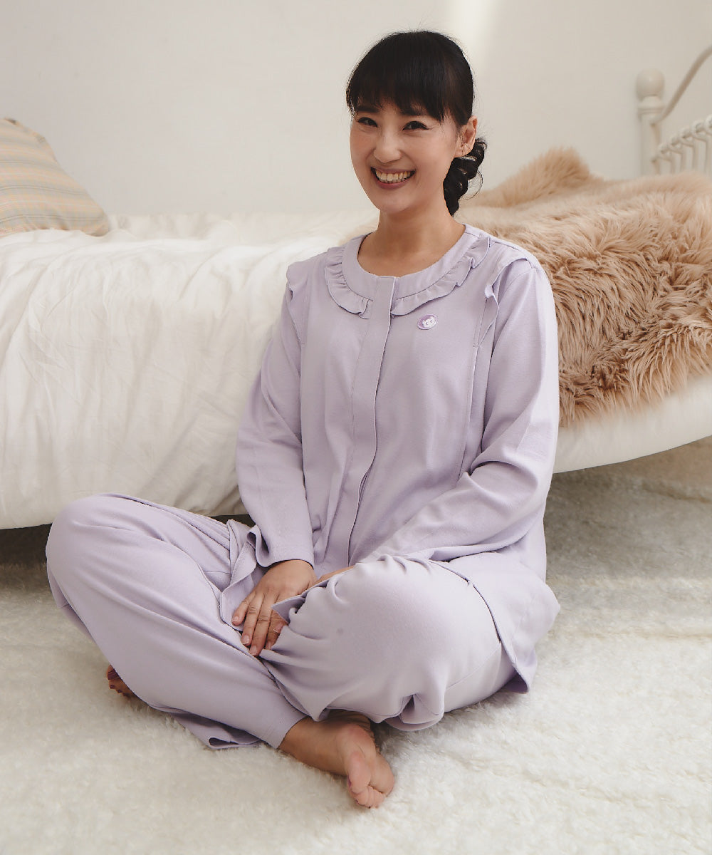 Basic | 成人 100% 有機棉哺乳衣 | 荷葉 | 100% 有機棉