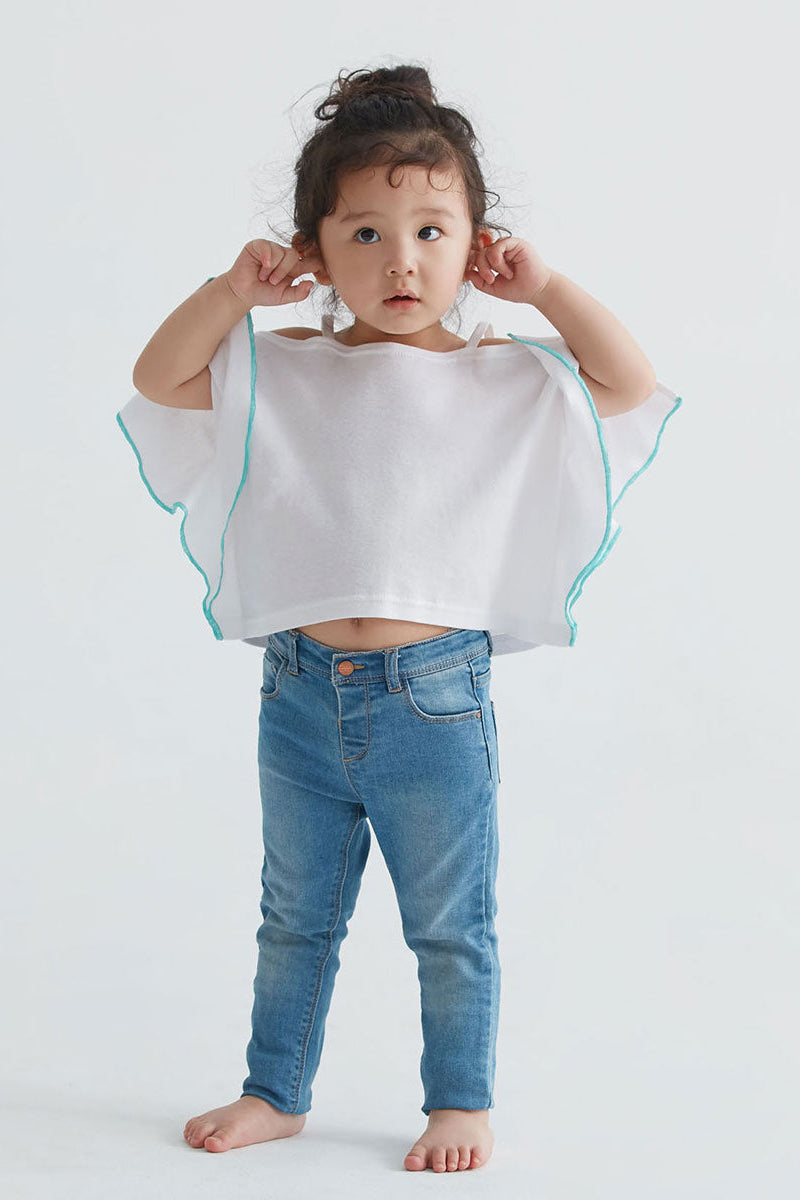 Main | Girls Off-the-shoulder Top | Off-the-shoulder Neck | 100% Organic Cotton