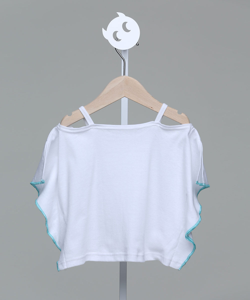 Main | Girls Off-the-shoulder Top | Off-the-shoulder Neck | 100% Organic Cotton