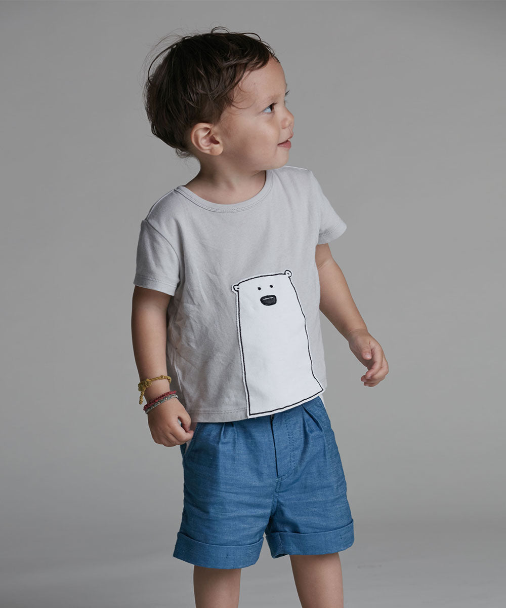 Main | Boys Polar Bear Top | Animal Face | 100% Organic Cotton