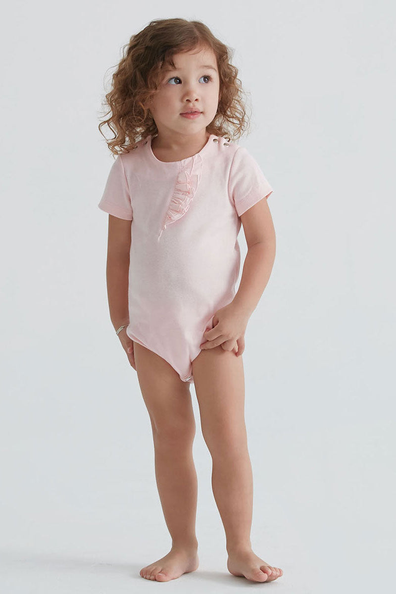 Main | Toddler ruffled front bodysuit | ruffled waves | 100% organic cotton