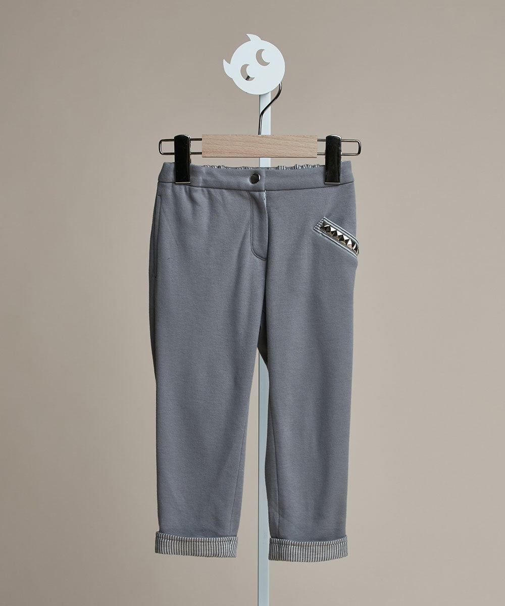 studded side pocket trousers