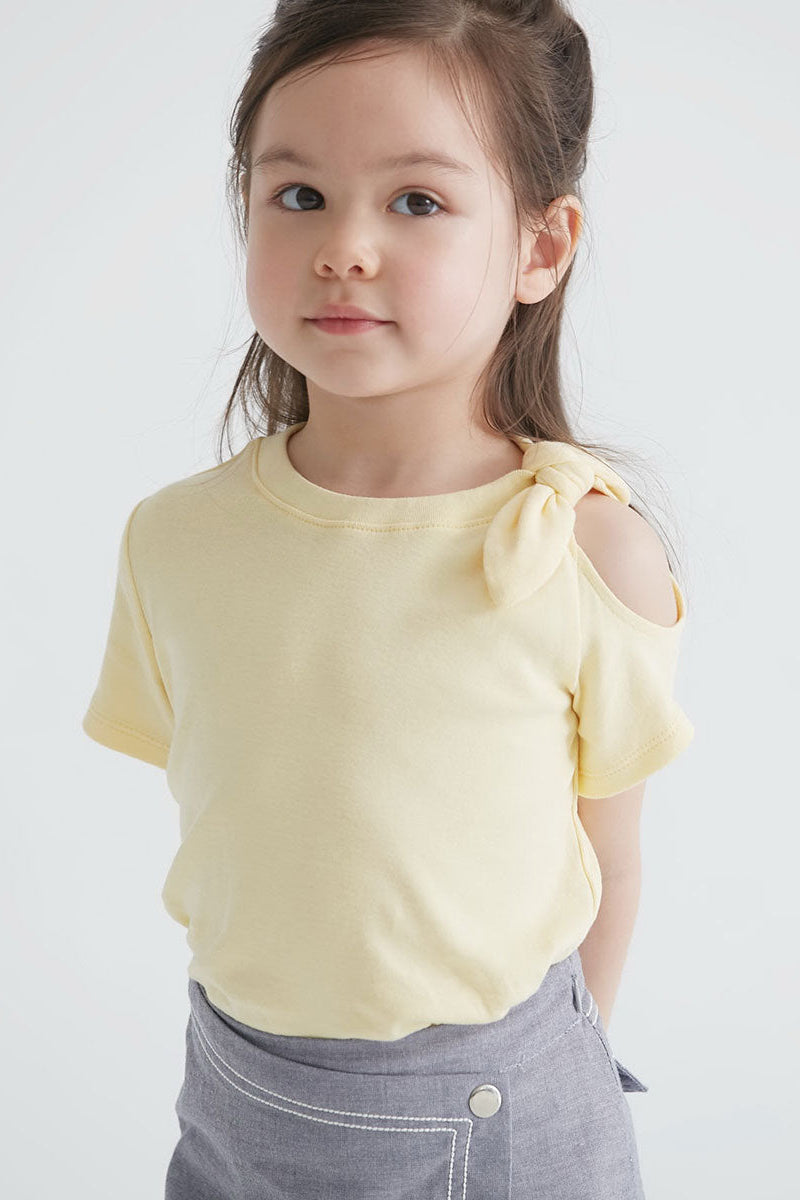 Main | Girls The gift - Shoulder bow top | Bow | 100% organic cotton