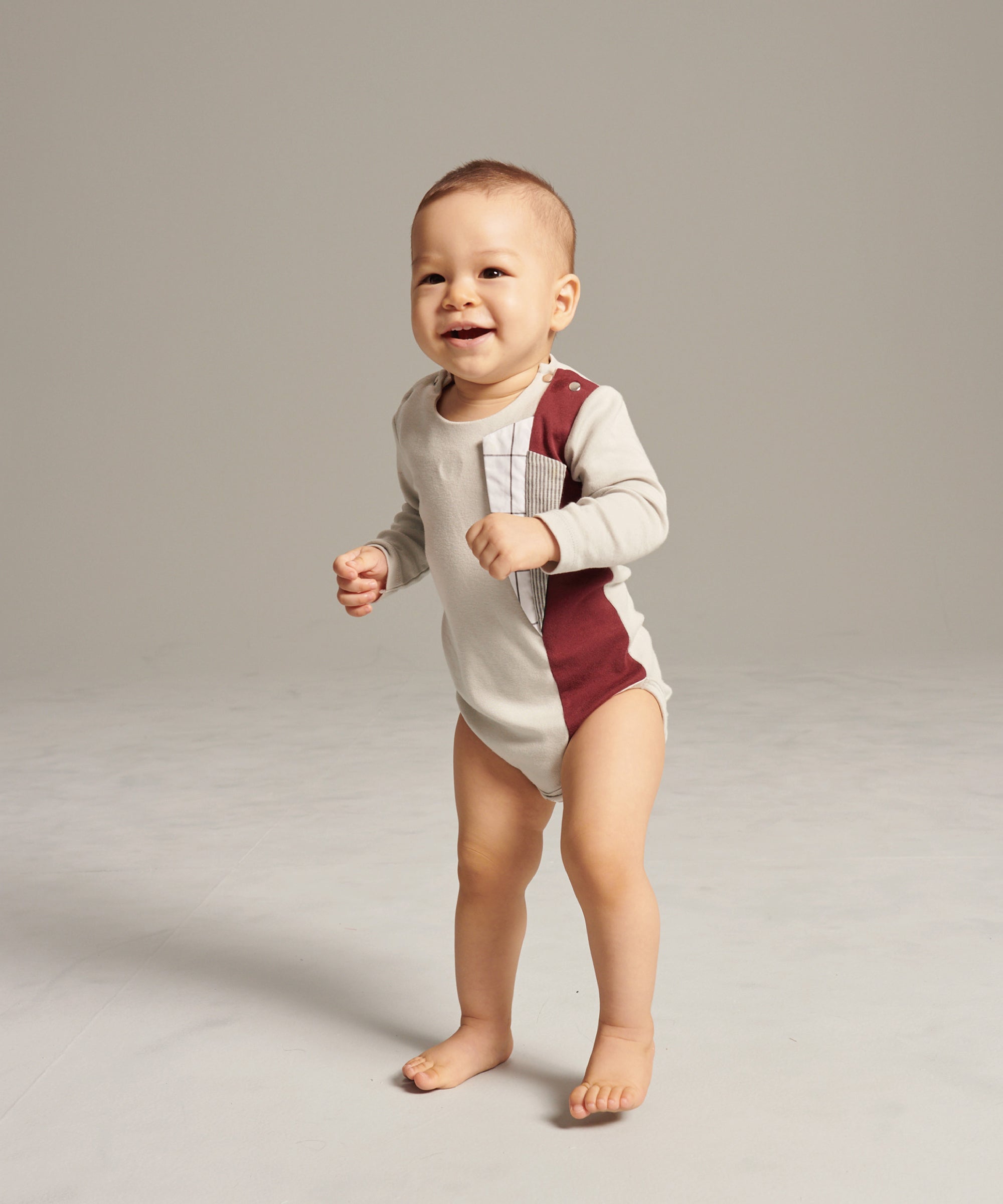 Main | Toddler Gentleman Colorblock Suit Collar Bodysuit | Stitching | 100% organic cotton