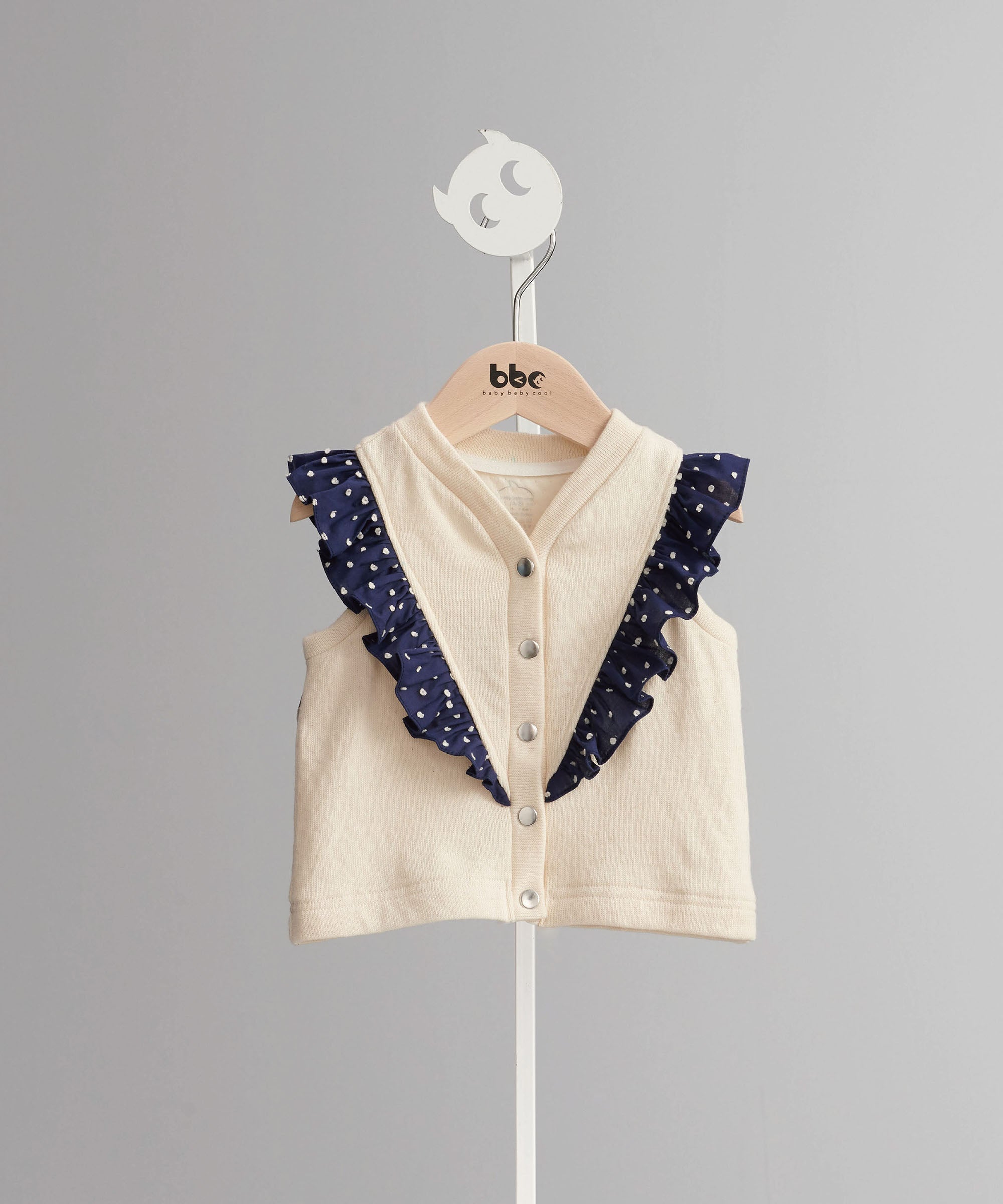 Main | Toddler Cardigan Ruffle Vest | Ruffles | 100% organic cotton