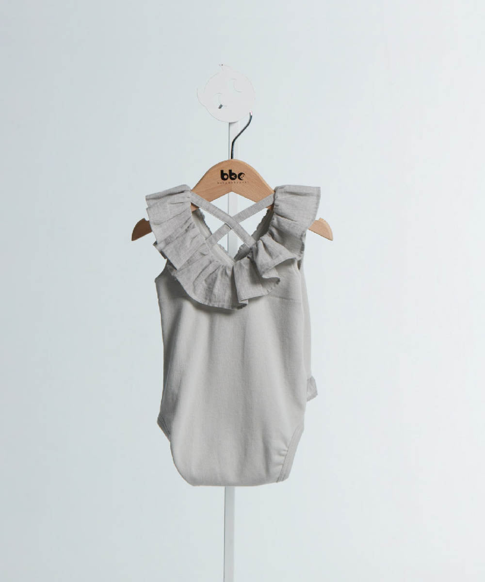 Main | Toddler Wave Series - Backless Lotus Leaf Bodysuit | Lotus Leaf Splicing | 100% Organic Cotton