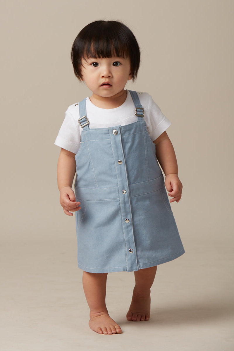 Main | Toddler Blue Sky Pinafore | 100% Organic Cotton