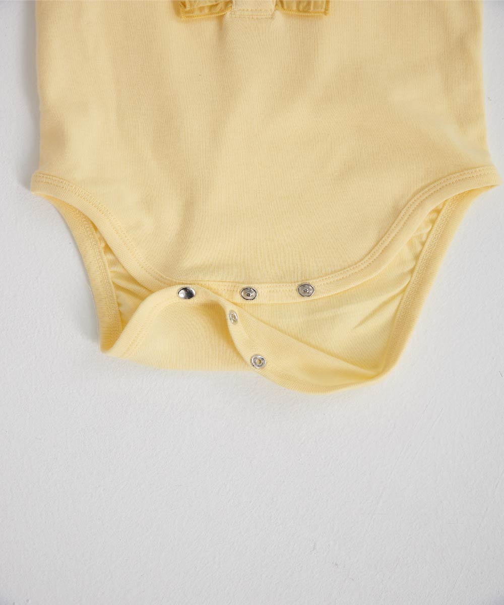 Main | Toddler Elegant Ruffle Square Neck Bodysuit | Ruffles | 100% organic cotton