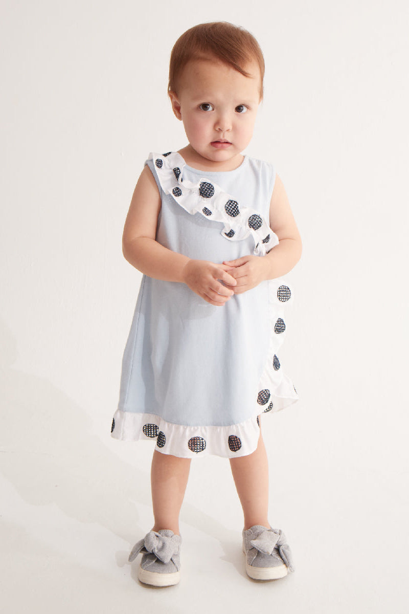 Main | Toddler Lotus Petal Hem Dress | Lotus Petal Patchwork | 100% Organic Cotton