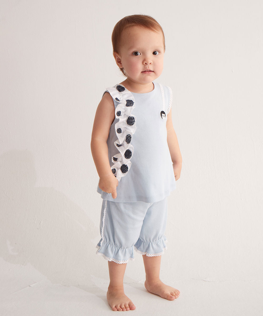 Main | Girls Hand-embroidered Lace Set | Lotus Leaf | 100% Organic Cotton