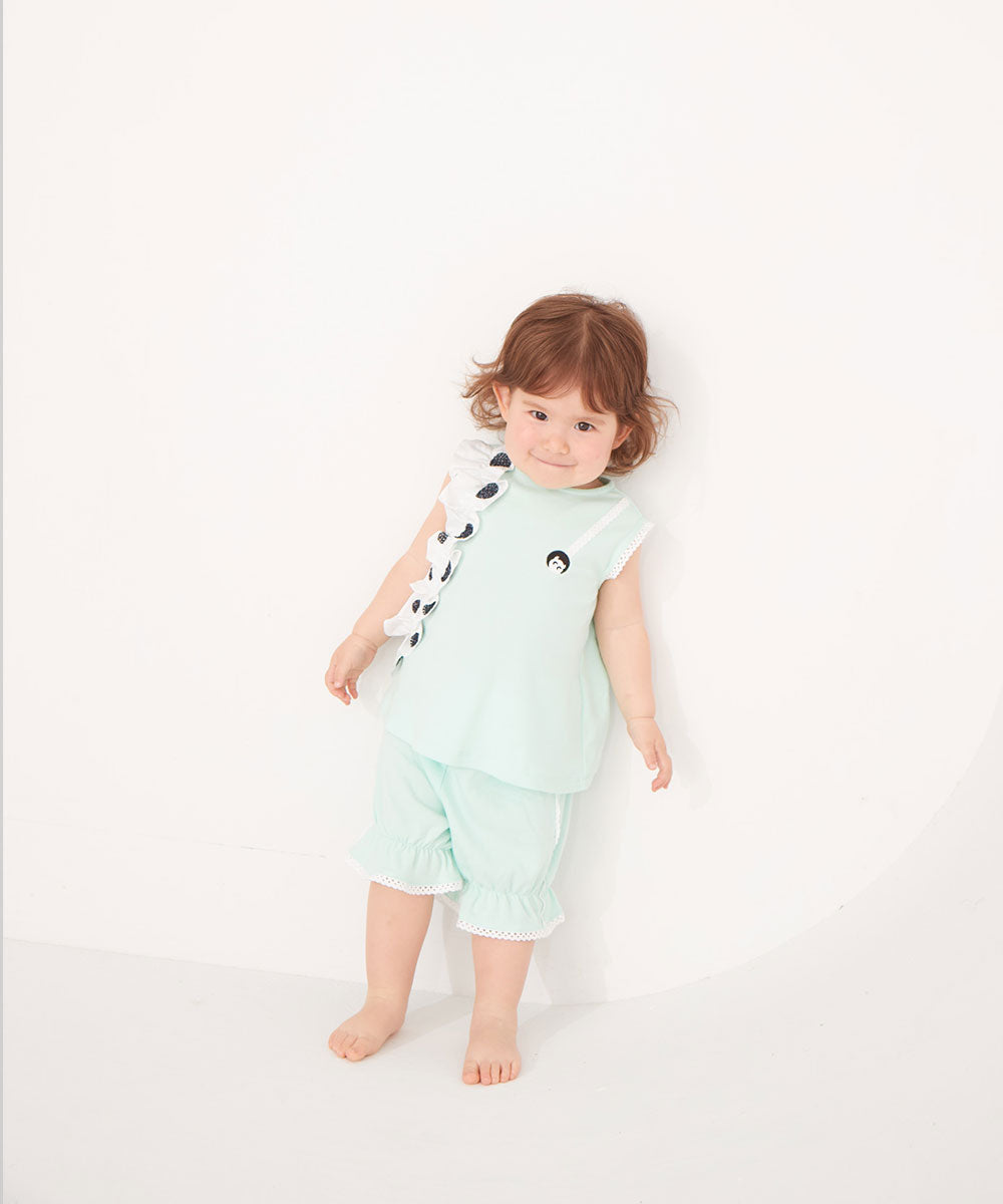 Main | Girls Hand-embroidered Lace Set | Lotus Leaf | 100% Organic Cotton