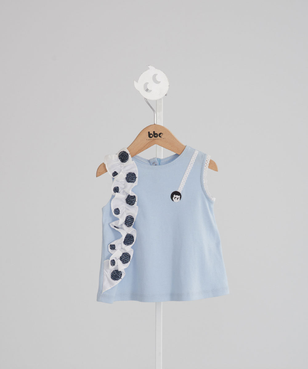Main | Girls Hand-embroidered Lace Set | Lotus Leaf | 100% Organic Cotton