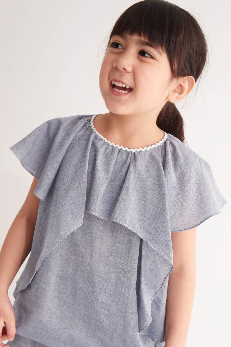 Main | Girls Summer Breeze Wave Top | Waves | 100% organic cotton