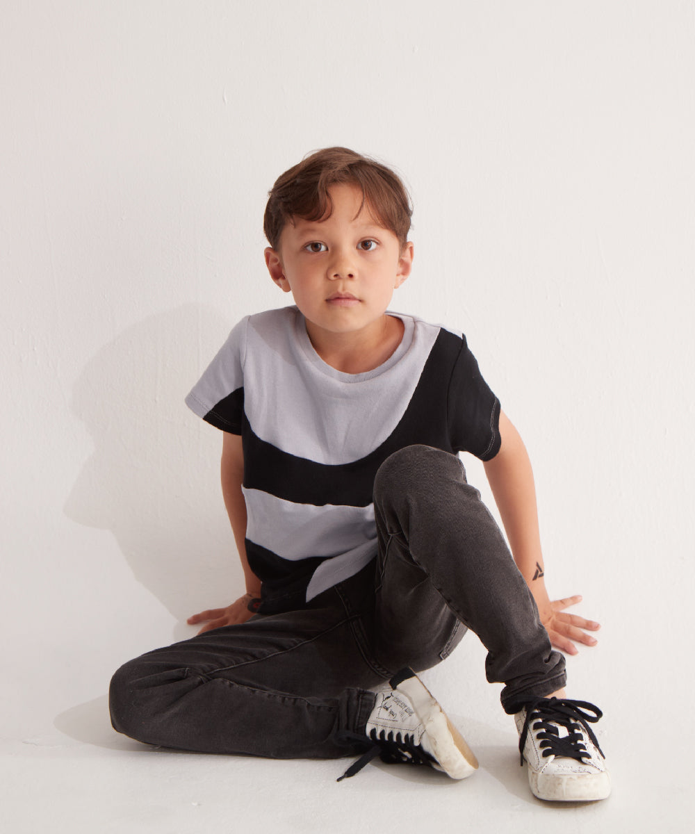 Main | 男童 歐普流線 T-SHIRT | 拼接 | 100% 有機棉