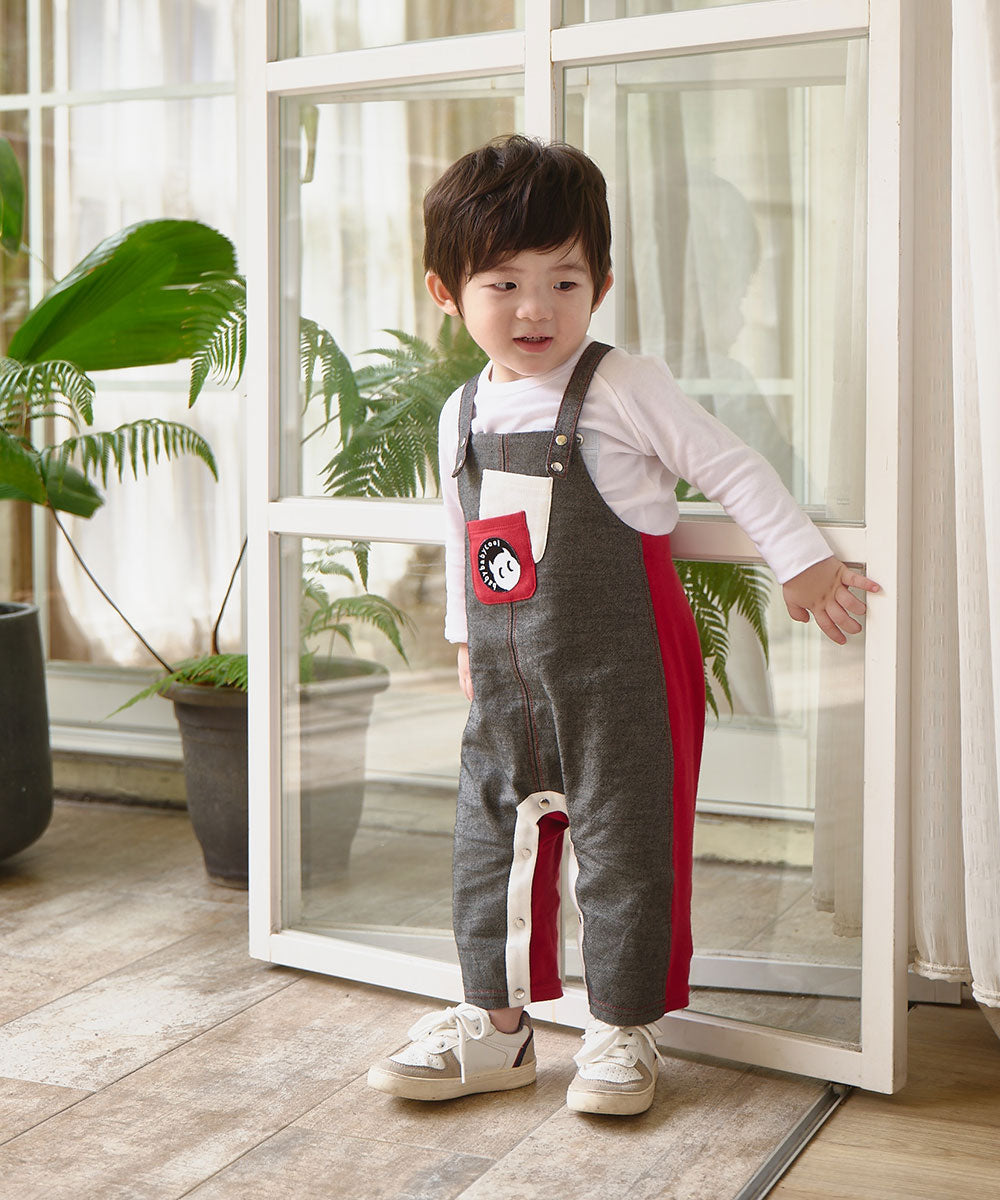 Main | Toddler Denim Manor Jumpsuit | Paneled | 100% organic cotton