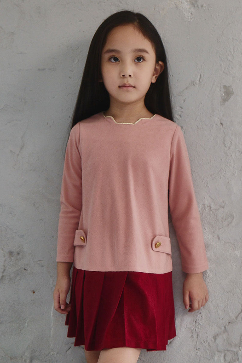 Luxury | Girls bbc preppy pleated dress | Stitching