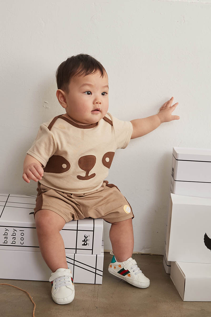 Main | Happy Face for Toddlers: Sloth Bodysuit | Animal Face | 100% Organic Cotton