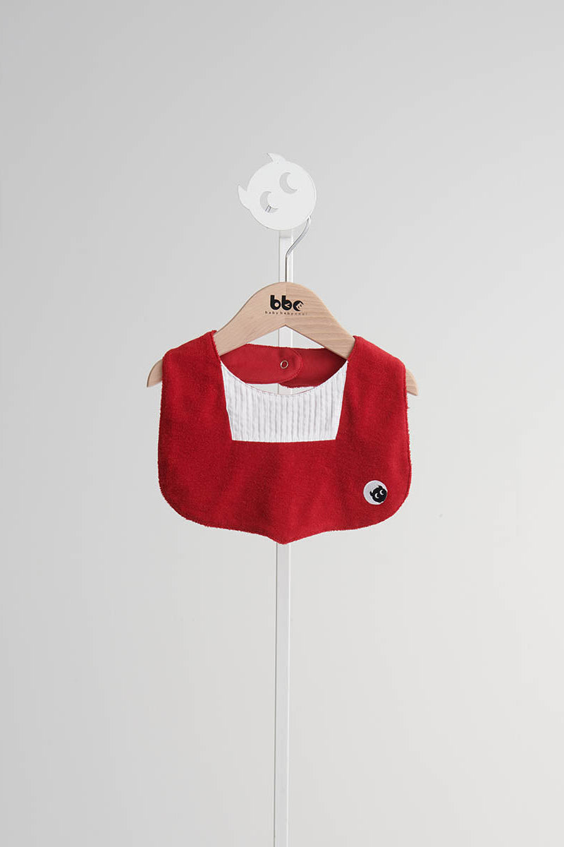 Main | Toddler Pinduck Little Gentleman Bib | Patchwork Accordion Fold | 100% organic cotton