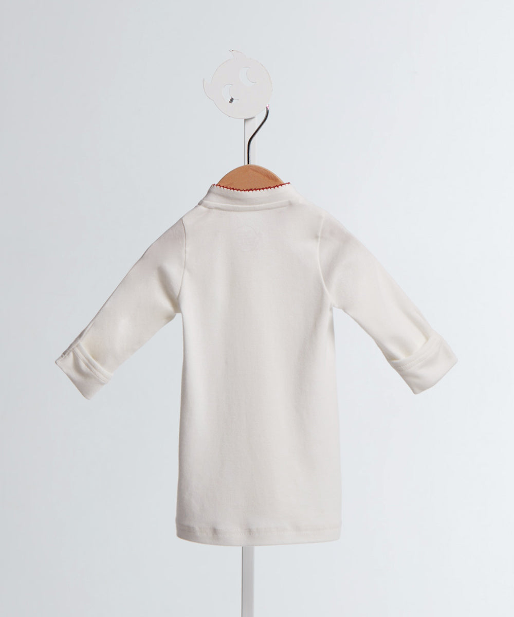 Main | Newborn baby belly shirt | Small stand-up collar | 100% organic cotton
