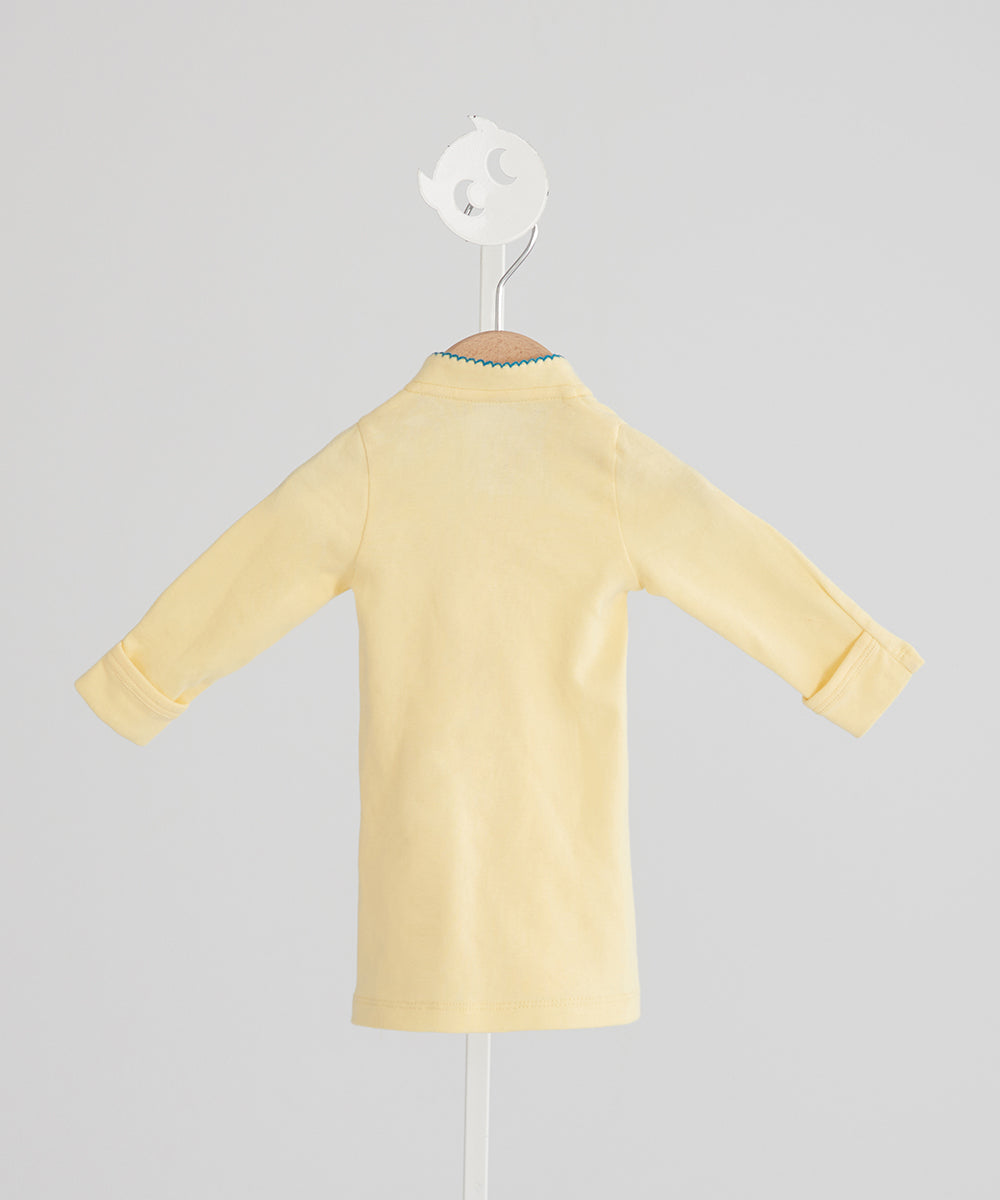 Main | Newborn baby belly shirt | Small stand-up collar | 100% organic cotton