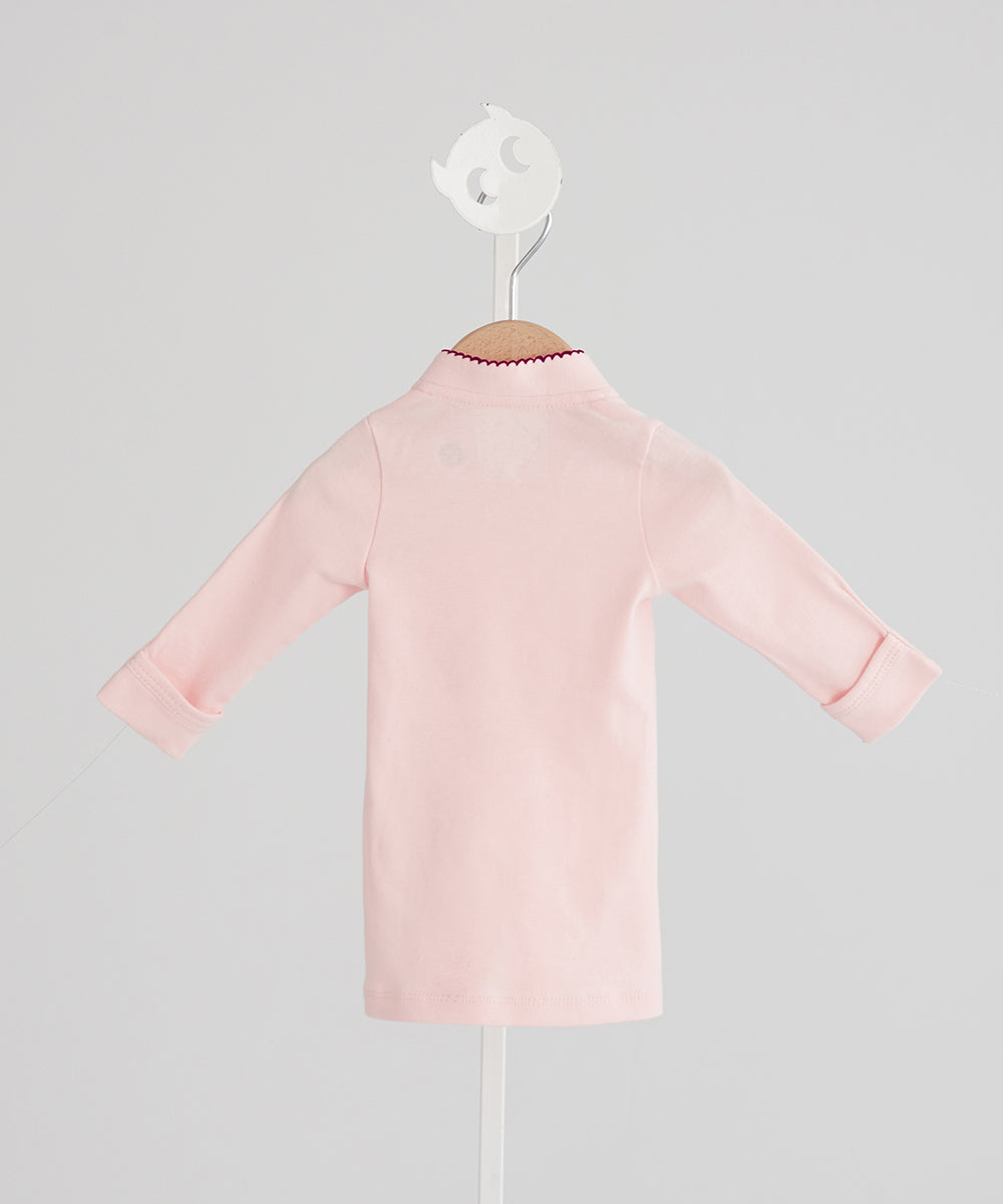 Main | Newborn baby belly shirt | Small stand-up collar | 100% organic cotton
