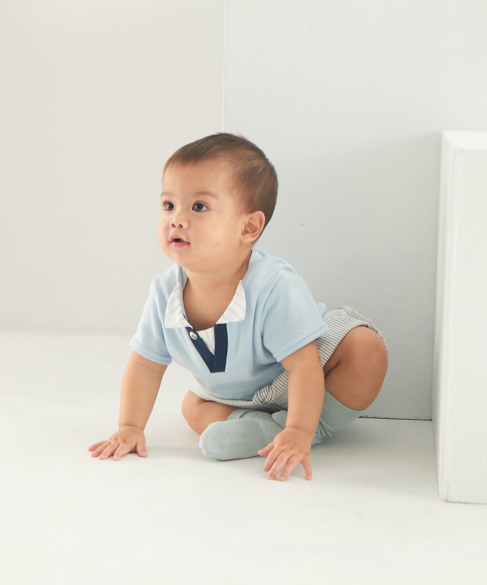 Main | 幼兒 皇家學院風開襟包屁衣 | 拼接 | 100% 有機棉