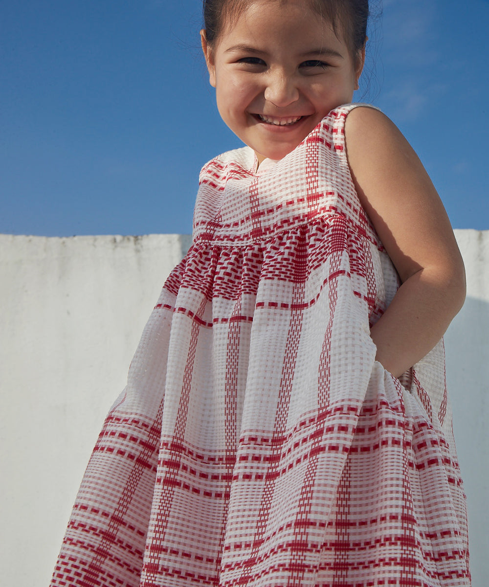 Luxury | 女童 Monet garden鬱金香瓣領洋裝 | 花瓣