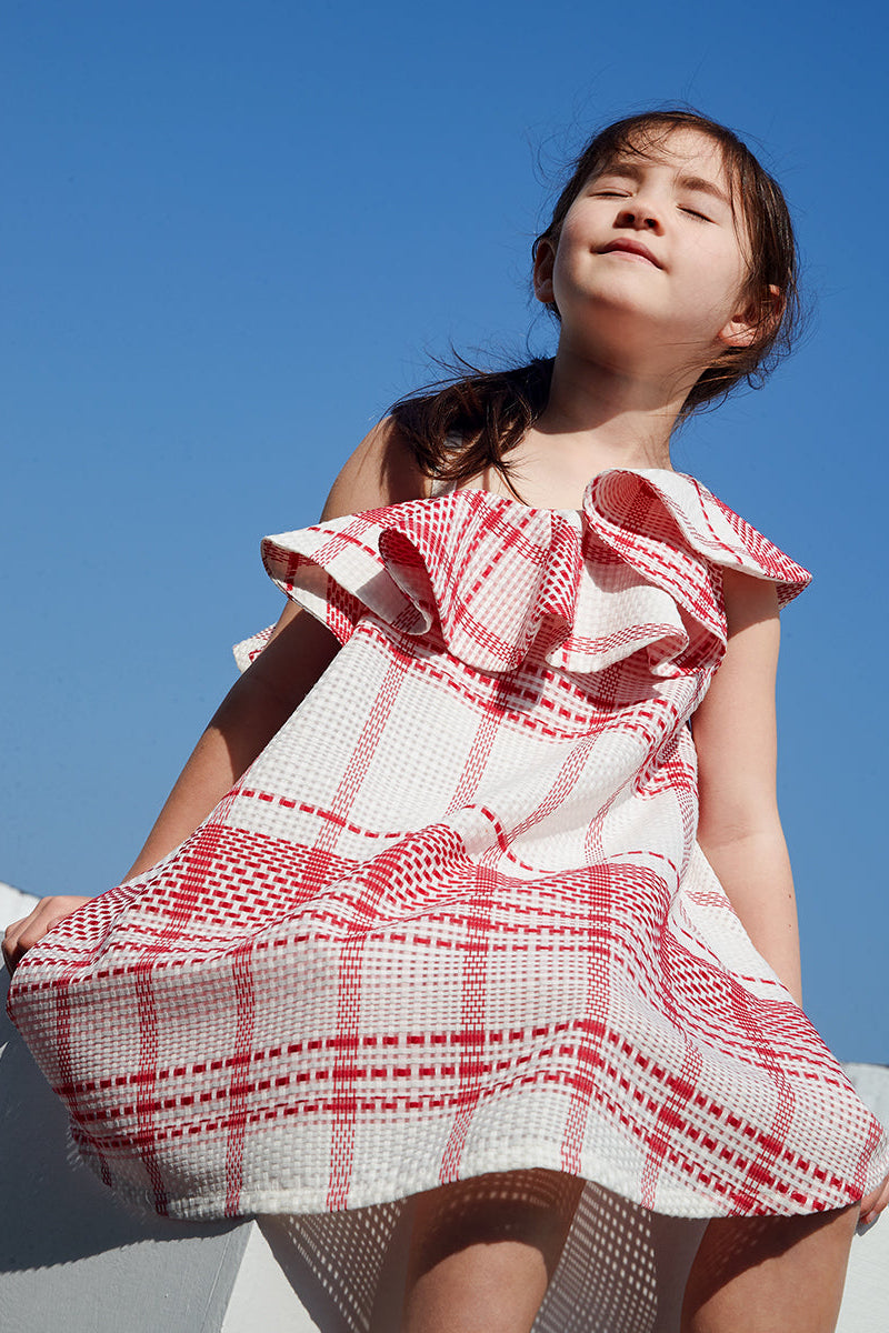 Luxury | Girls Spring Waltz Off-shoulder Dress | Stitching