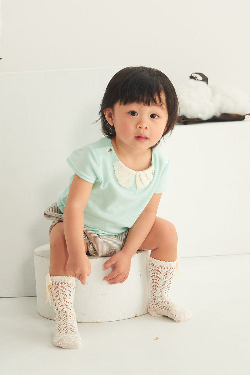 Main | Toddler Elizabeth Shell Collar Top | Shell Collar | 100% organic cotton