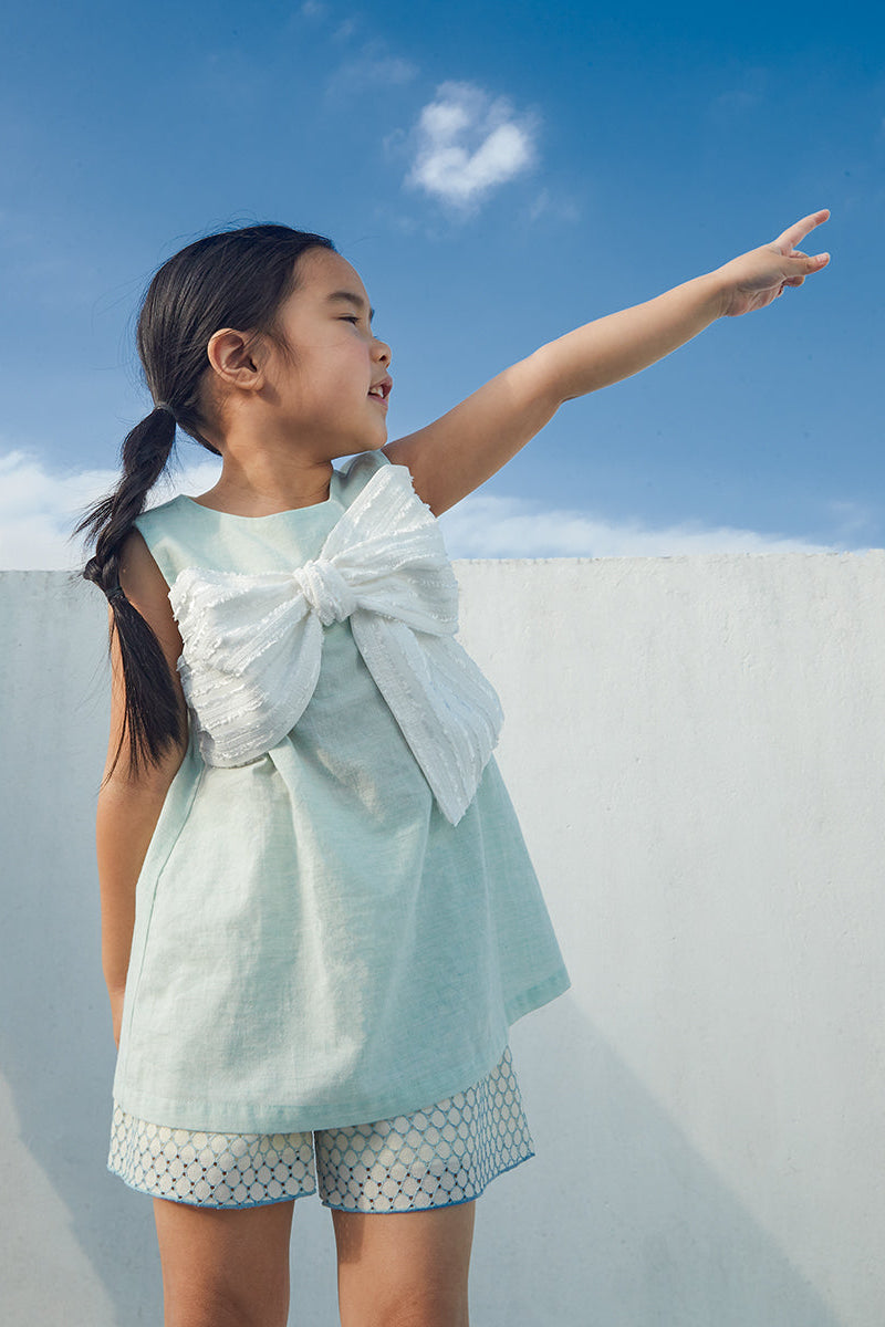 Main | Girls The gift series: Amber sugar top | Bow jacquard | 100% organic cotton