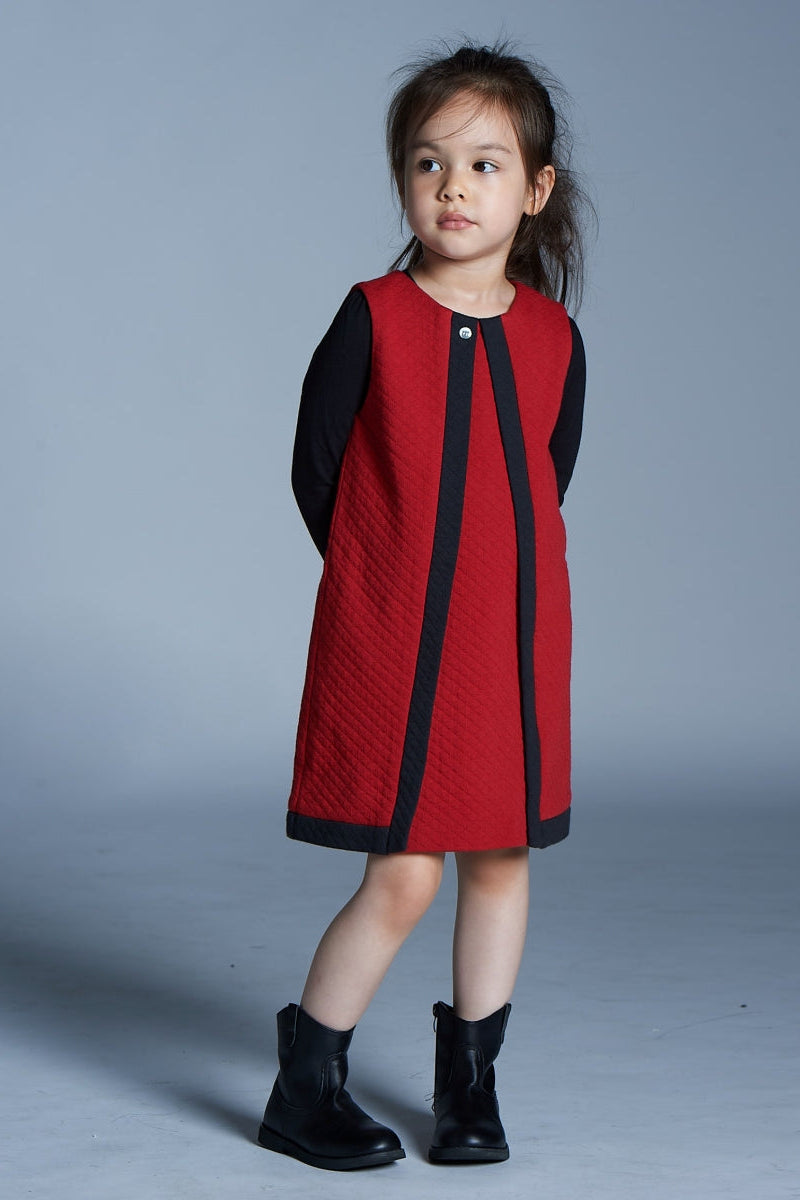 Main | 女童 格菱紋拼色背心裙 | 幾何線條 | 100% 有機棉