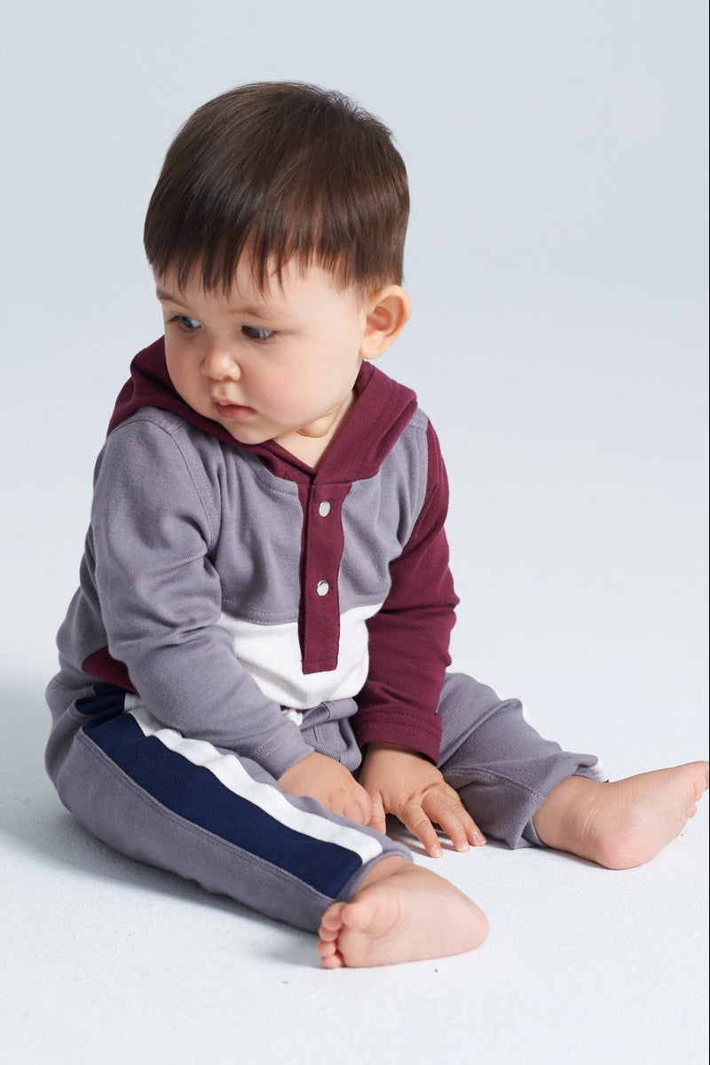 Main | Toddler asymmetric color-blocked sweatpants | Paneled | 100% organic cotton