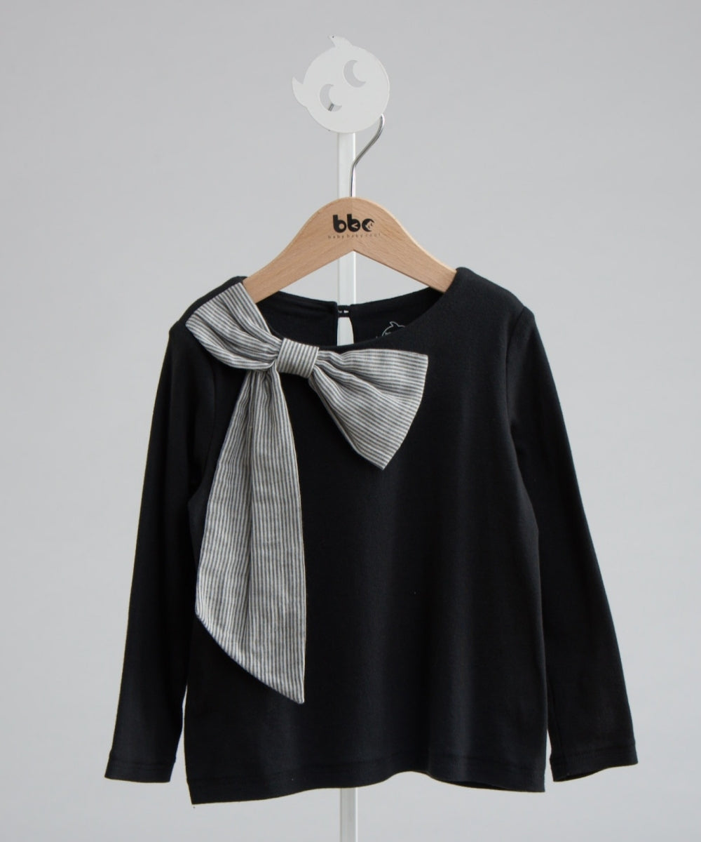Main | Girls French Elegant Bow Top | Bow | 100% organic cotton