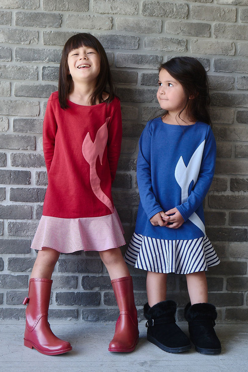 Main | Girls BBC LOGO two-piece dress | Elf Logo | 100% organic cotton