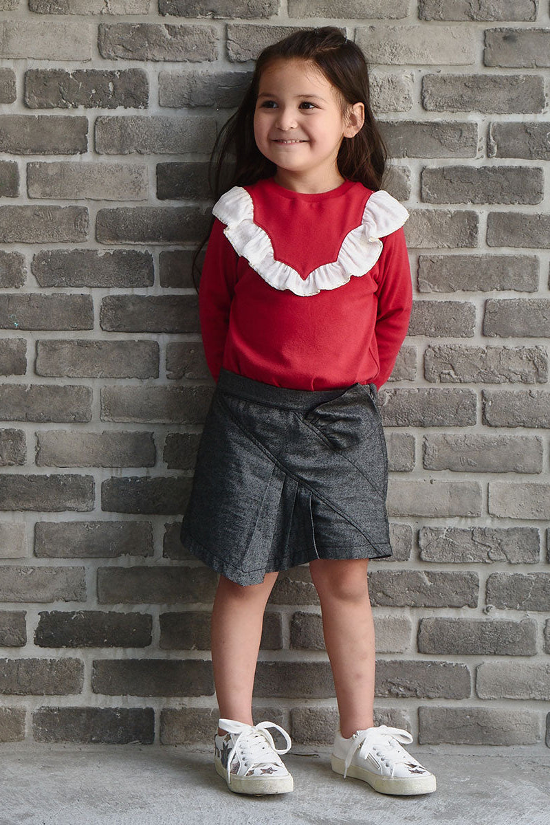 Main | Girls Wave: Victory Ruffle Top | Ruffles | 100% organic cotton