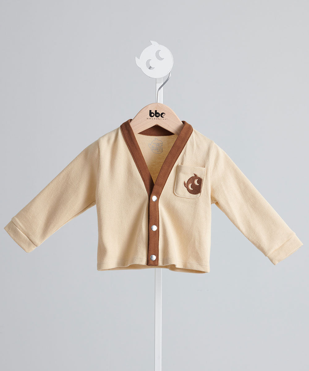 Main | BBC classic logo for children cardigan | Elf logo | 100% organic cotton