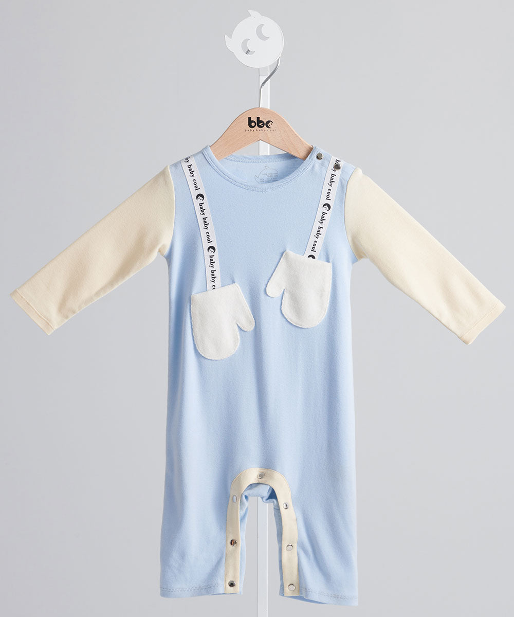 Main | Toddler Duffy Pocket Bunny Romper | Paneled | 100% organic cotton
