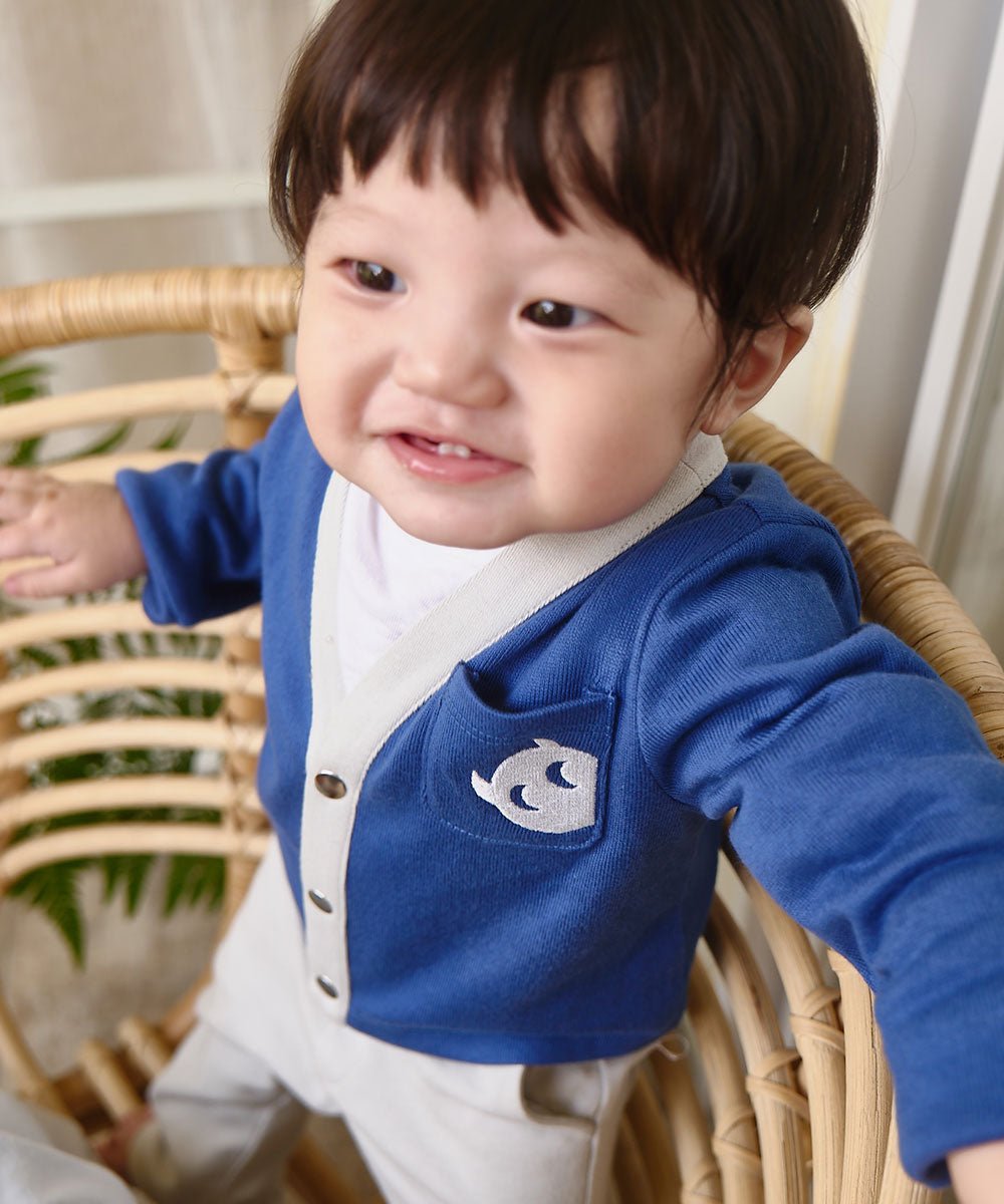Main | BBC classic logo for children cardigan | Elf logo | 100% organic cotton