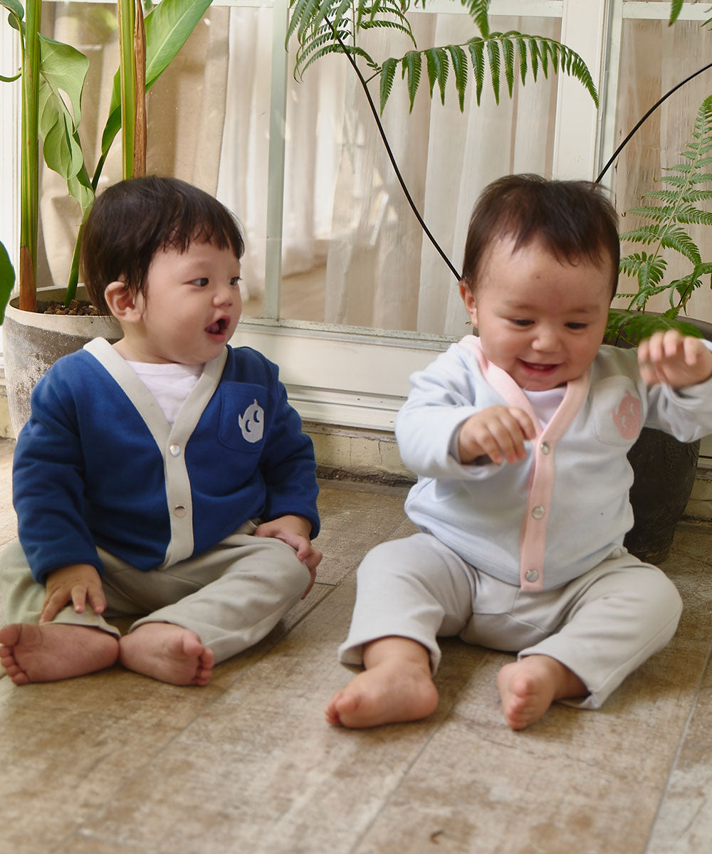 Main | BBC classic logo for children cardigan | Elf logo | 100% organic cotton