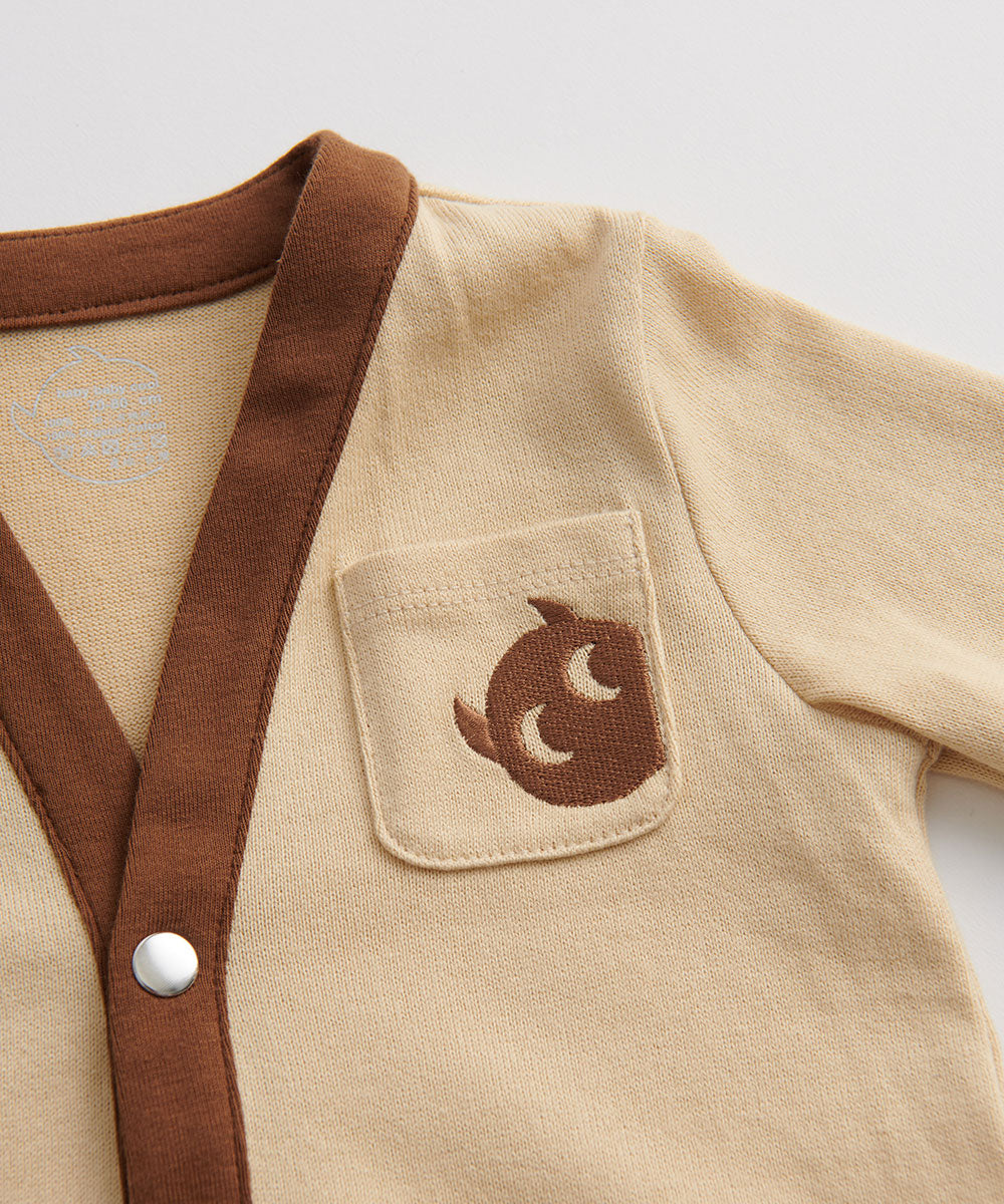 Main | BBC classic logo for children cardigan | Elf logo | 100% organic cotton