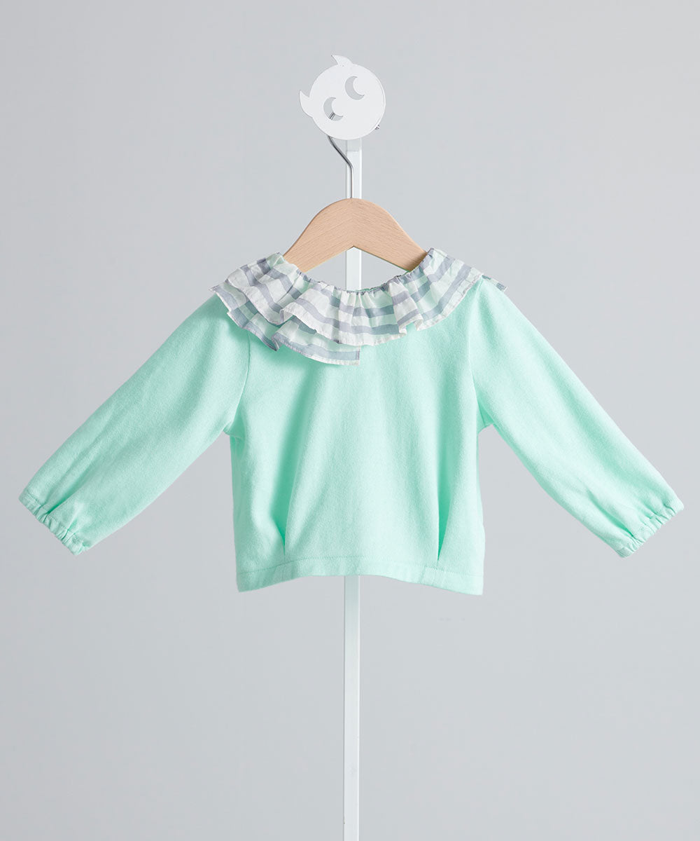 Main | Toddler Chanson Ruffle Knit Jacket | Paneled | 100% organic cotton