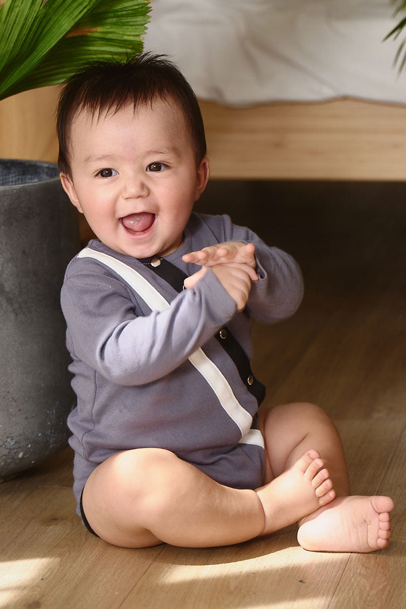 Main | Newborn Pompidou Series - Slope Bodysuit | Geometric lines | 100% organic cotton