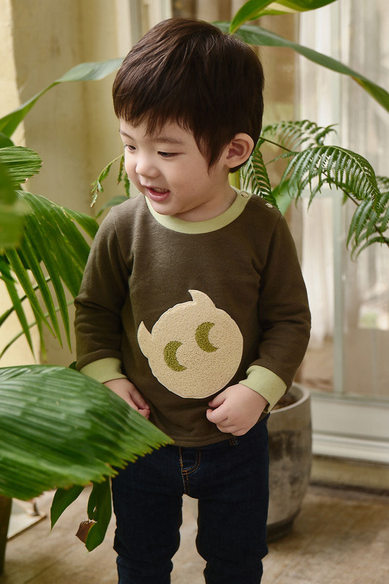 Main | Toddler BBC elf fur embroidered top | elf logo | 100% organic cotton