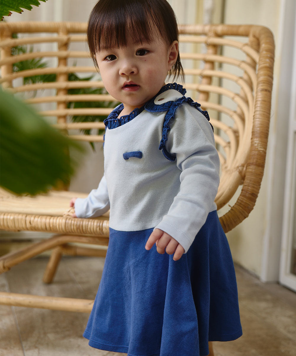 Main | Toddler Pop Waltz Bodysuit Dress | Patchwork | 100% organic cotton