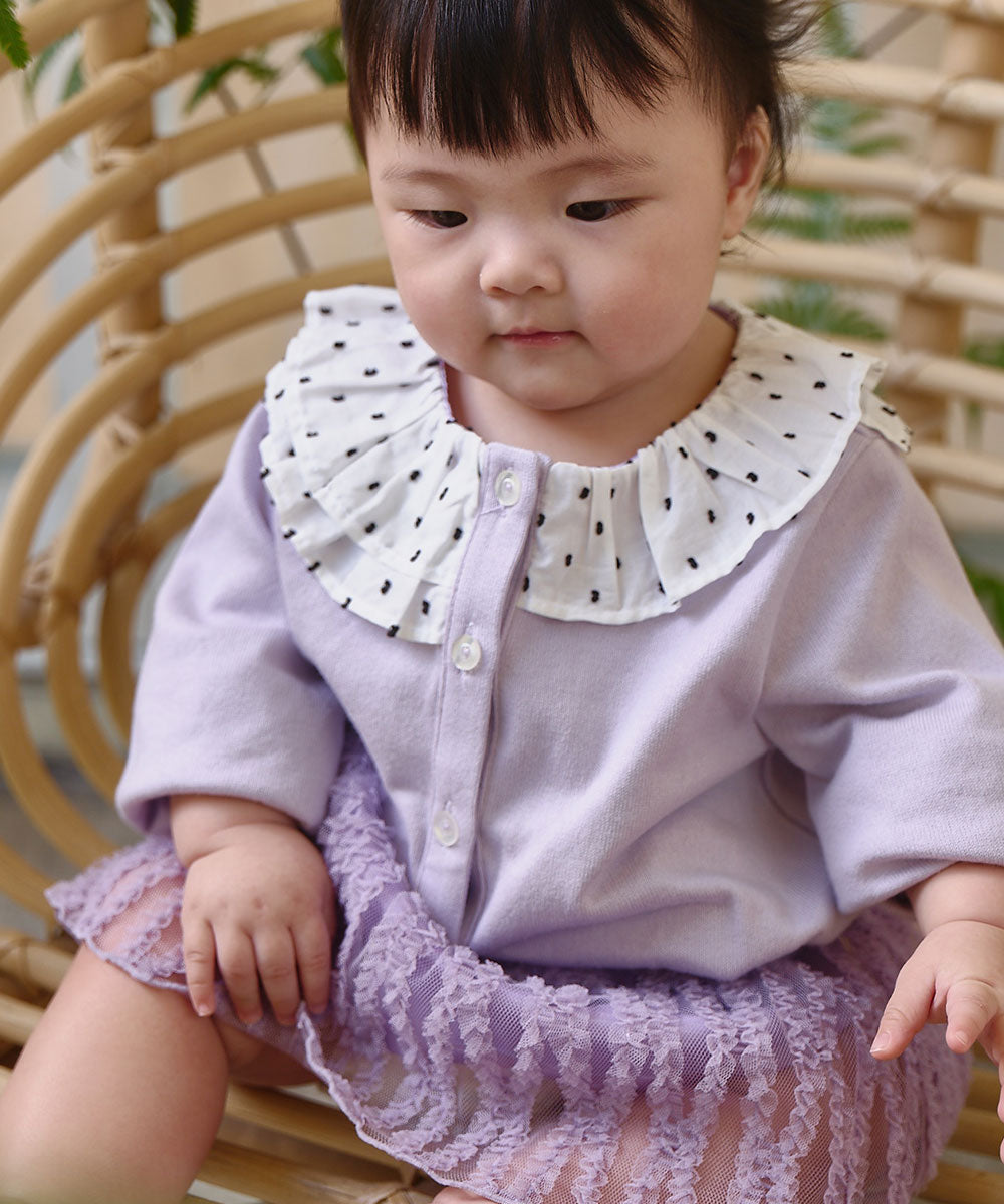 Main | Toddler Chanson Ruffle Knit Jacket | Paneled | 100% organic cotton