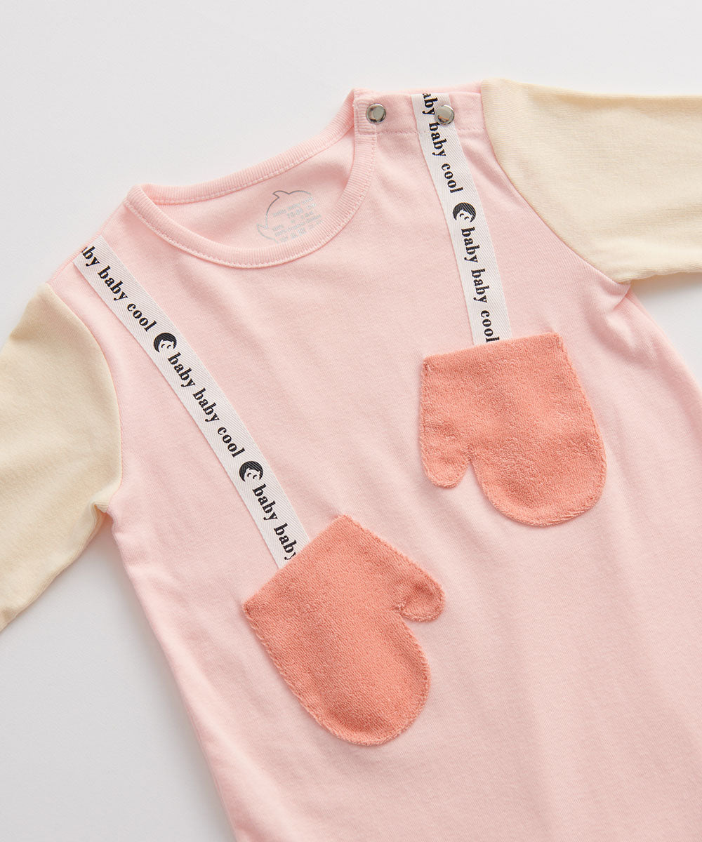 Main | Toddler Duffy Pocket Bunny Romper | Paneled | 100% organic cotton