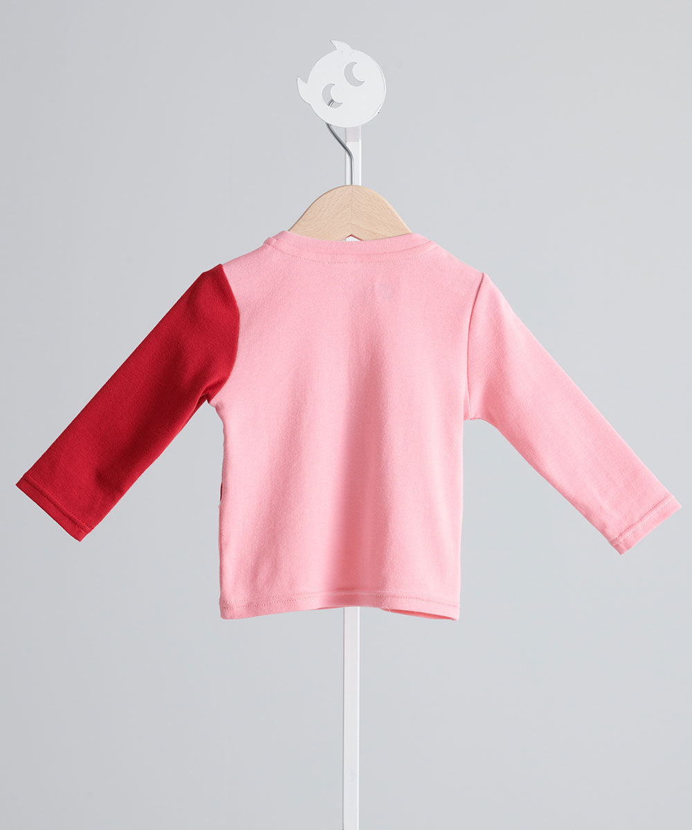 Main | Toddler Heart Embroidered Top | Paneled | 100% Organic Cotton
