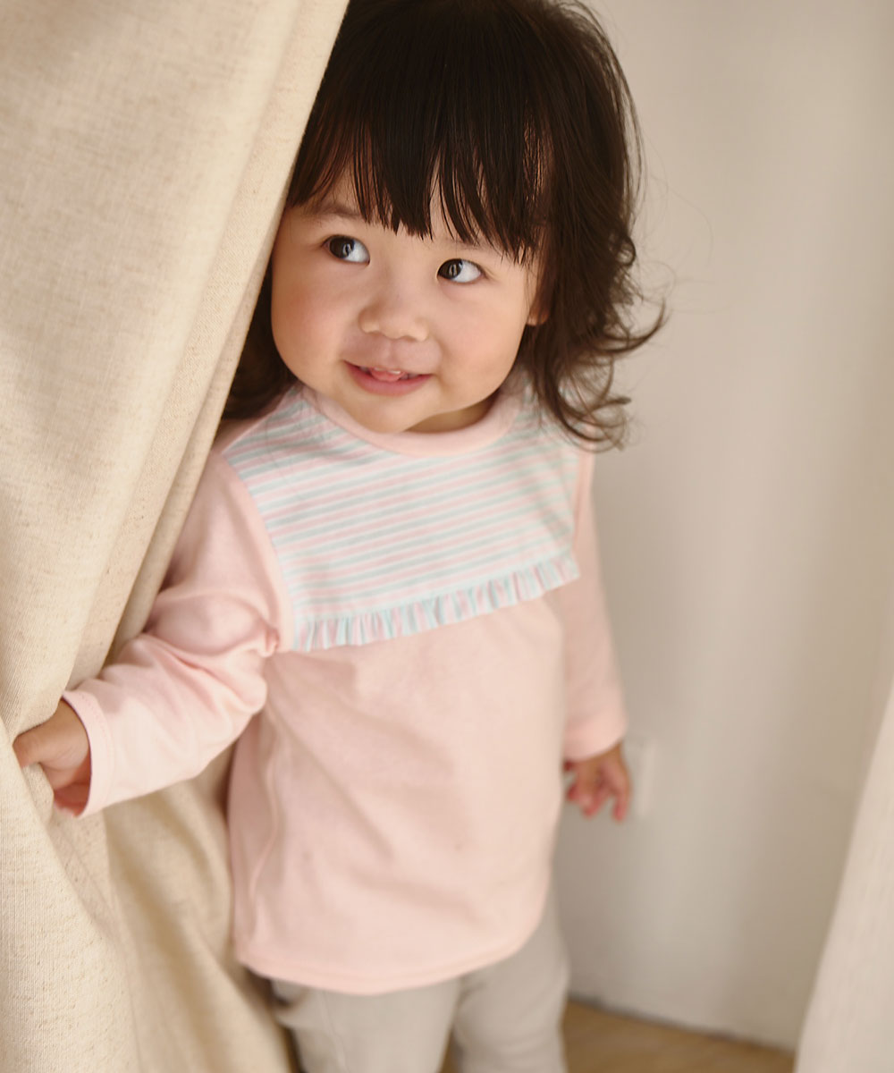 Main | Toddler French Macaroon Pintuck Top | Paneled | 100% organic cotton