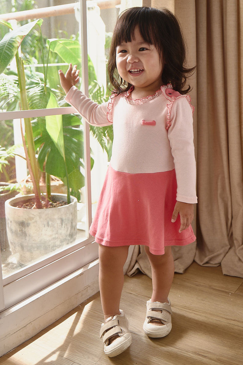 Main | Toddler Pop Waltz Bodysuit Dress | Patchwork | 100% organic cotton